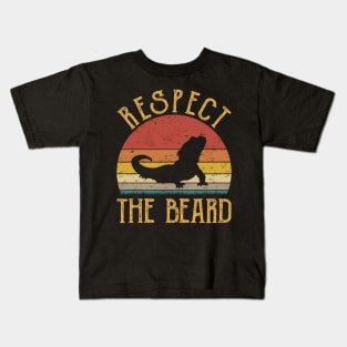 Respect The Bearded Dragon Kids T-Shirt